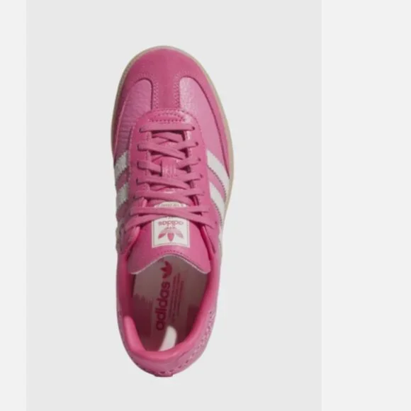 adidas Samba Off White Bliss Pink SZ 4Y-7Y Boys Womens Girls New - Picture 3 of 5